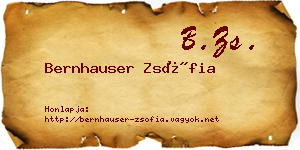 Bernhauser Zsófia névjegykártya