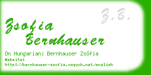 zsofia bernhauser business card