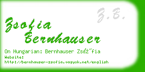 zsofia bernhauser business card